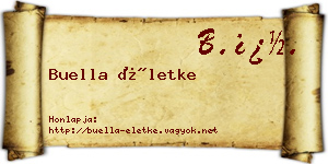 Buella Életke névjegykártya